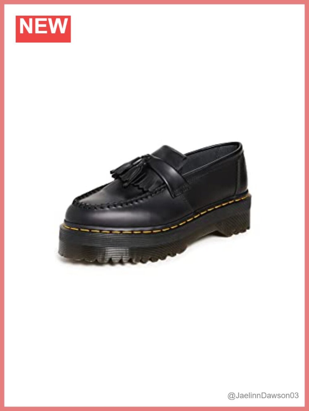 Leather Platform Loafers with Fringe Slip-On
